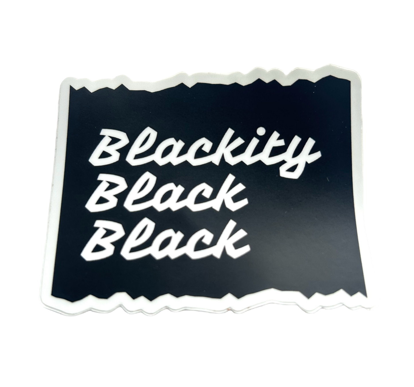 Blackity Black Black Sticker